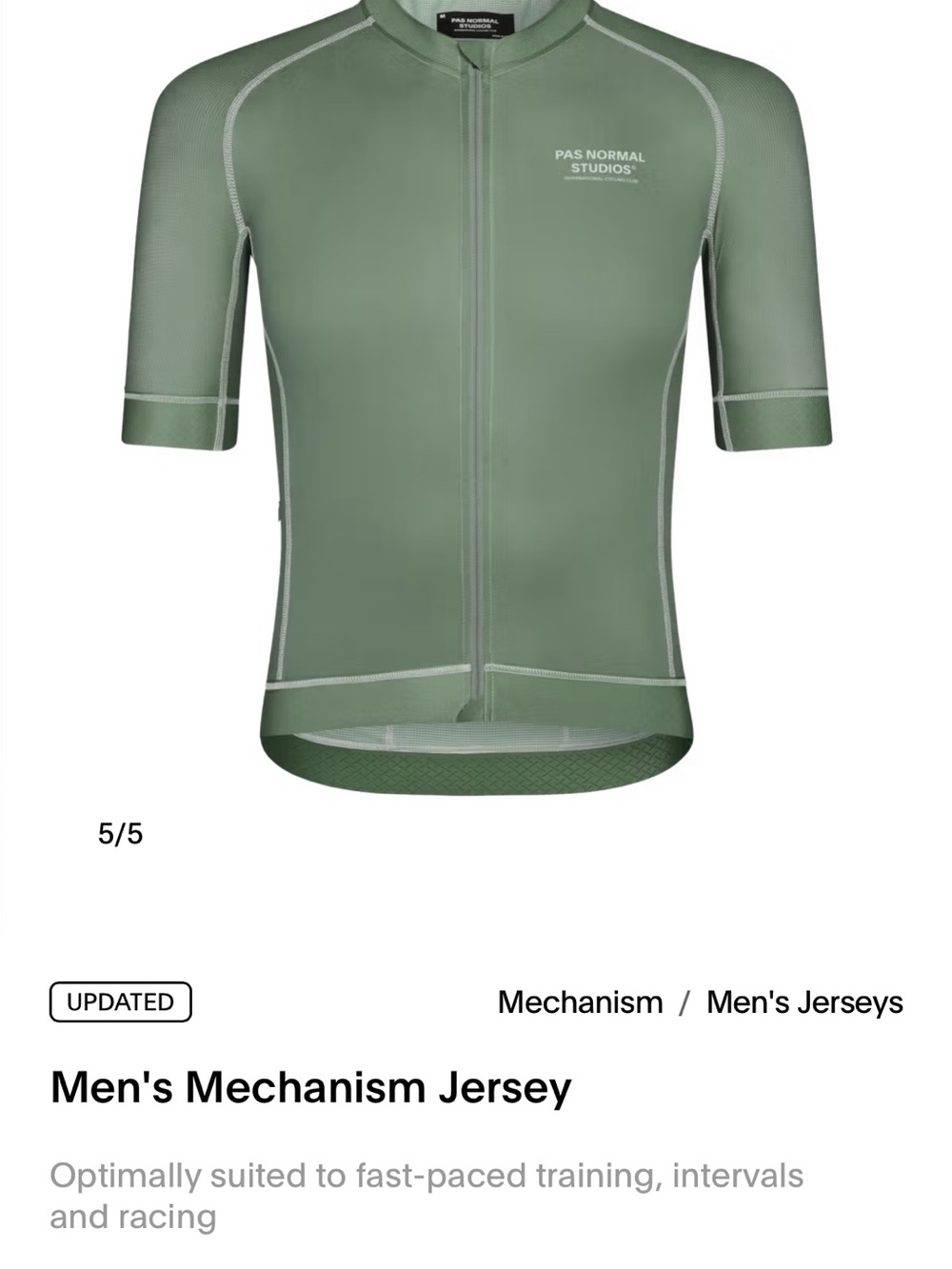 Pas Normal Studios Men’s Mechanism Jersey — Sage Green